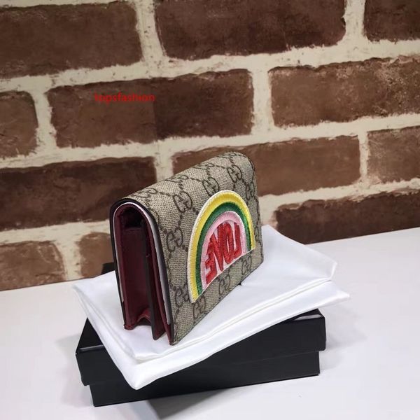 

2020 new celebrity design letter embossing embroidery tiger head love wallet cowhide leather man woman 476412 purse clutch