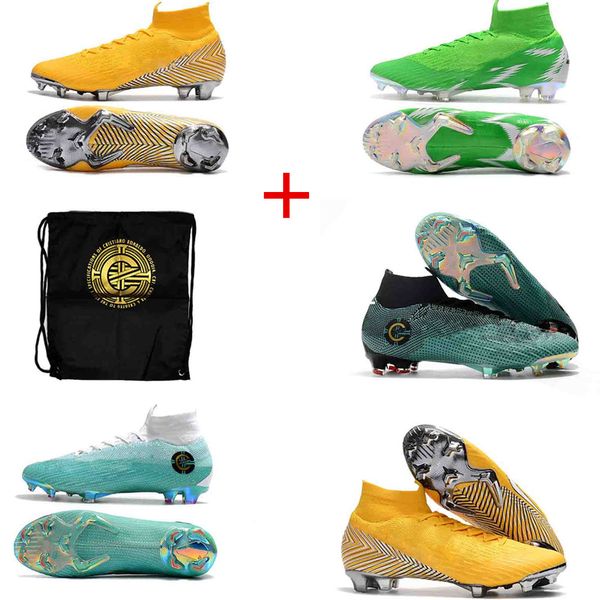 

wholesale with bag 2018 Mens Mercurial Superfly VI 360 Elite Ronaldo FG CR soccer shoes chaussures football boots high ankle Soccer Cleats