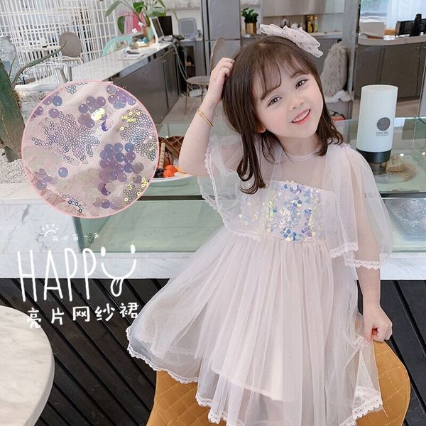 

summer trendy kids girls princess dress party dress, Red;yellow