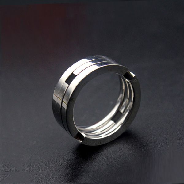 

316l silver stainless steel deformable ring women men wedding jewlery couple rings forever lovers gift, Golden;silver