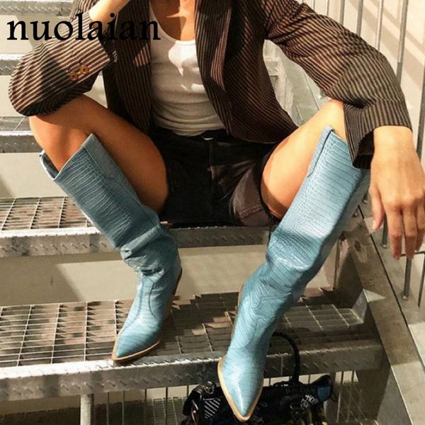 

2019 new womens thigh high boots lady platform boot woman over the knee boots ladies high heel shoe leather fur snow bottine, Black