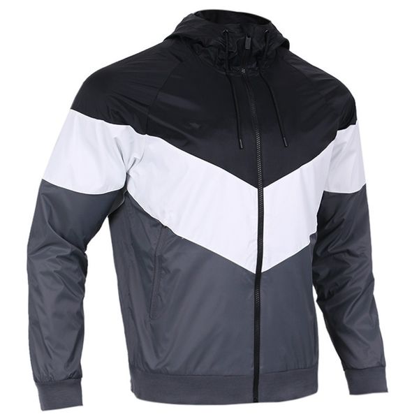 

men women designer jackets sports windbreaker jackets 3 colors patchwork contract waterproof jacket zippers up coats 397, Black;brown