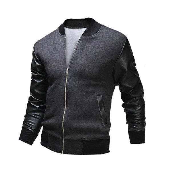 

2019 new fashion men luxury slim stylish jackets male long sleeve jacket autumn winter casual coats round collar, Tan;black