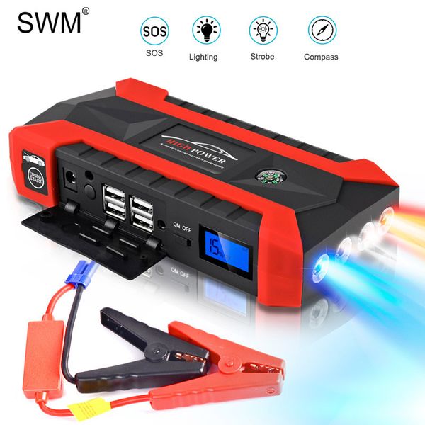 

swm car jump starter power bank 20000 mah auto car engine emergency arrancador de baterias para automovil 12v battery