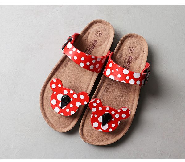 

fashion cowhide insoles women slippers flip flops summer beach cork slippers women flats sandals plus size 36-41, Black