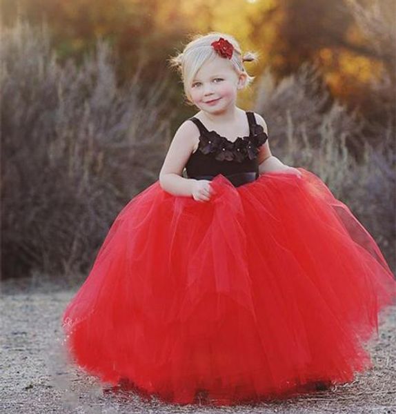 

black red baby girl tutu dress ball gown flower girl dress with petals, White;blue