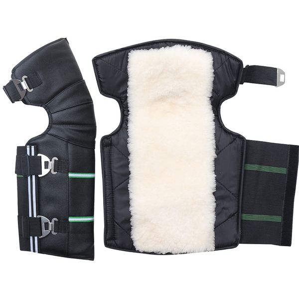 

adjustable riding pu leather long keep warm windproof thickening motorcycle black winter knee pads protector leggings anti cold
