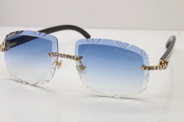 

sunglasses big glasses new glasses lens sun rimless stones smaller men t8200762 black buffalo horn driving carved rowni, White;black