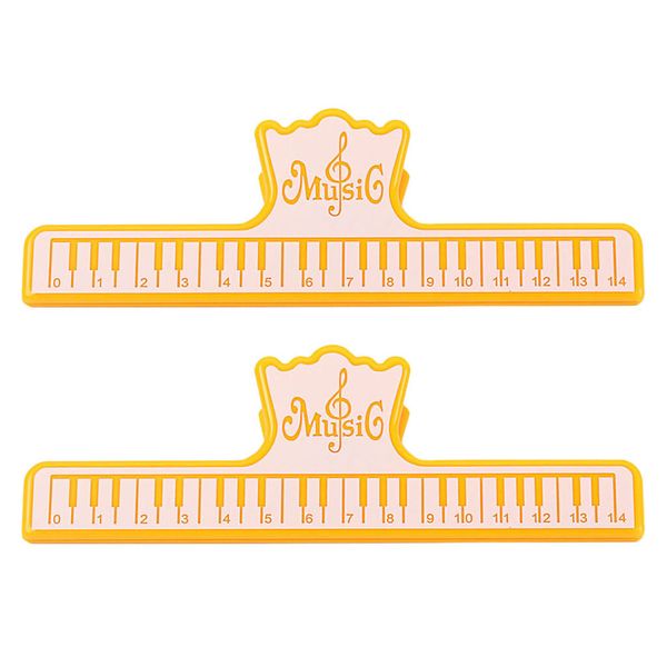 

2pcs large bulldog clips in yellow plastic bull dog clips for music book note