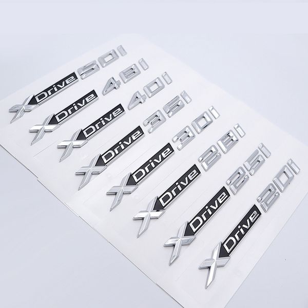 

3d chrome bmw xdrive car stickers x drive sdrive emblem badges letters sticker for bmw xdrive 20d 25d 28d 30d 35d 40d 45d 48d 55d