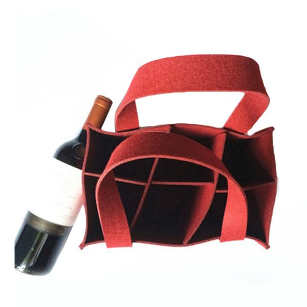 

войлок box пива бутылки вина carrier сумочка организатор мешок liner tote складная