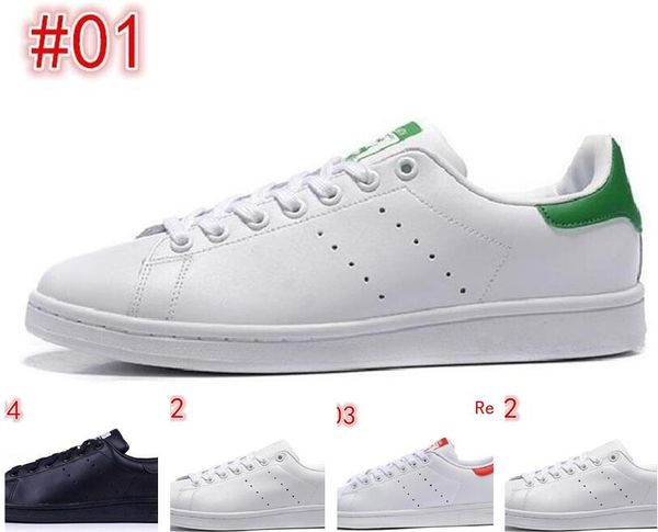 

sell stan shoes fashion smith mens girl womens green black red bule casual leather sports sneakers shoes size eur 36-45, White;red