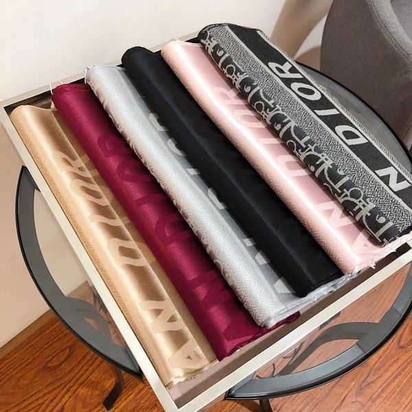 

luxury scarf winter scarf tide brand women letter shawl scarf fashion long neck ring 180x70cm wool scarves, Blue;gray