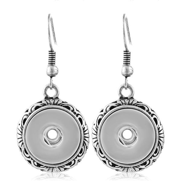 

vintage interchangeable 12mm earring ginger snap button jewelry hoop earring (nn-261) vocheng jewelry, Golden;silver