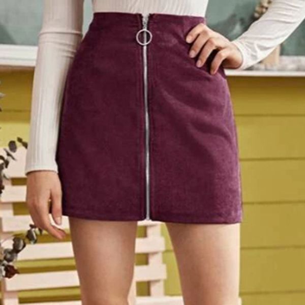 

модные юбки женские ropa mujer твердые двубортные мягкие и удобные высокая талия bodycon хип мини-юбка женская сексуальная юбка, Black