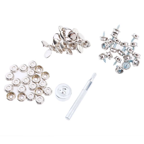 

152pcs boat canvas fabric snap cover 3/8'' screw stud button socket fastener kit