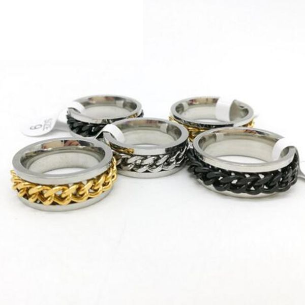 

antistress toy edc finger fidget spinner ringtoy for adhd autism stainless steel chain ring fidget