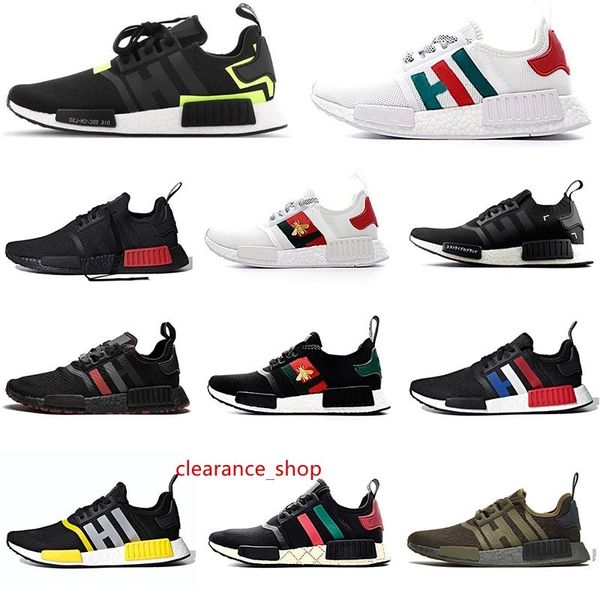 

2019 runner r1 men women black volt white guc sport shoes designer honey thunder oreo black beige primeknit sneakers running shoes siz36-45