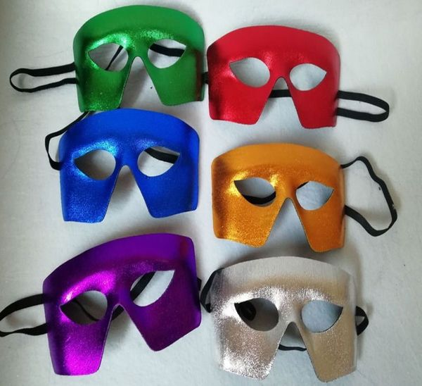 

shine pvc compound mask christmas halloween supplies composite logo men's masks masquerade supplies party 6color mixs gfit