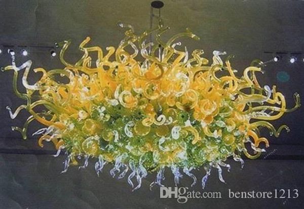 

100% mouth blown borosilicate murano glass chandelier light art lobby decoration industrial pendant lamp