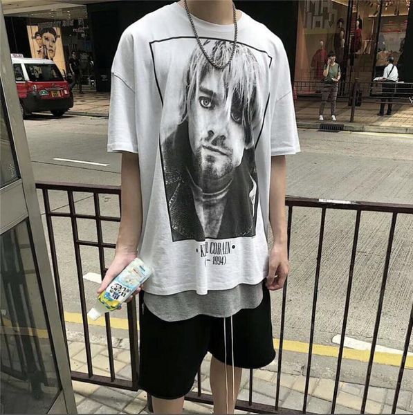 

20ss rock band men tee retro portrait printed designer t shirt summer letters fashion women short-sleeved luxury clothing s-xl cyp20204291, White;black