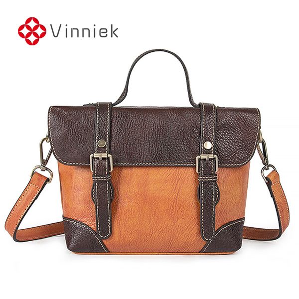 

2020 genuine leather bag female trend messenger bags panelled women handbag fashion cowhide retro cross body small shoulder bags