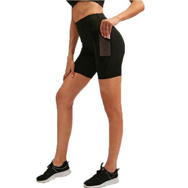 

women yoga compression leggings high waist sports shorts with pocket for fitness gym exercise running jogging workout pants, White;red