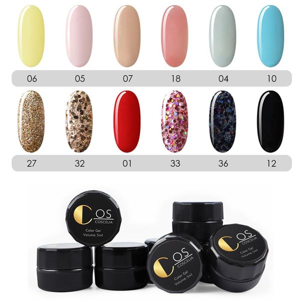 

coscelia 12 color/kit nail art tips diy design manicure uv led soak off paint color uv gel varnish nail gel polish