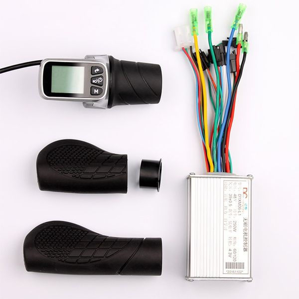 250W 350W 24V 36V 48V Scooter elettrico Bicicletta Display LCD Twist Throttle 6Mosfet Controller brushless per Ebike MTB Part Kit
