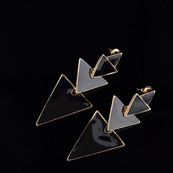 

ornaments alloy roast lacquer ear nail multicolor earrings competitive products earring, Golden