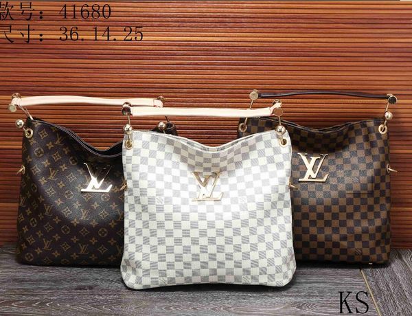 

166 louis vuitton real leather women leather handbags crossbody shoulder bags shopping tote bag handbag purse wallet 20113, Golden;silver