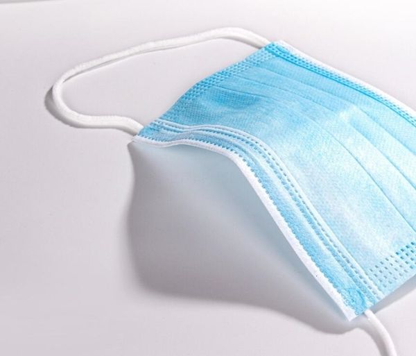 

dhl ship 50 1pcs lot lastic er 3 ply dustproof earloop face mask blue mouth dust fanon woven masks soft breathable out d9yy