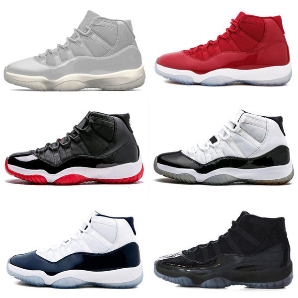 

jumpman 11 xi 11s high concord 45 midnight navy gown gym red chicago platinum tint space jams shoes mens foam sneakers us 5.5-13