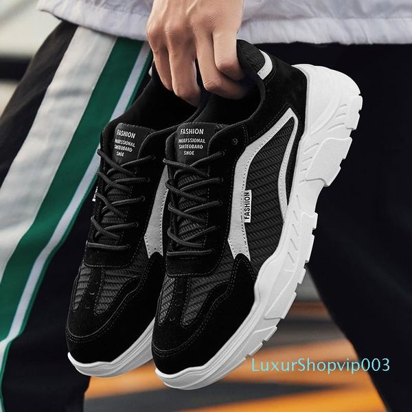 

thick bottom mens casual shoes men sneakers men trend lace-up luxury off sneakers cotton fitness ins white shoes g11-31 fdkfj14, Black