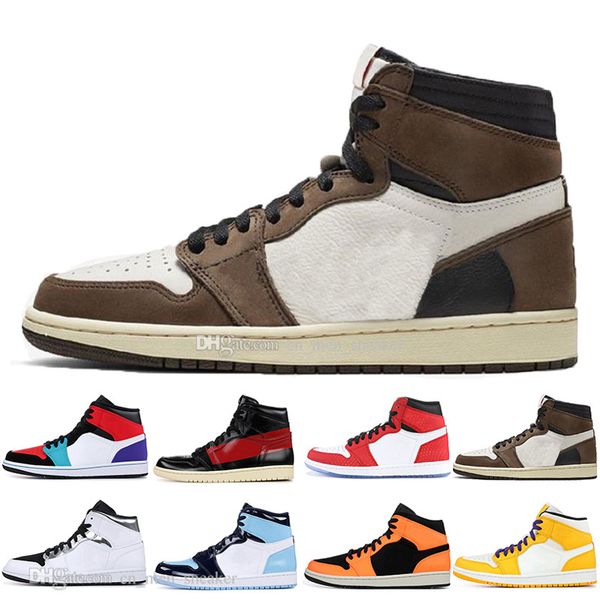 

1 High OG Travis Scotts Basketball shoes Spiderman UNC 1s top 3 Mens Gold Top 3 Royal Blue Men Sport Designer Sneakers Trainers
