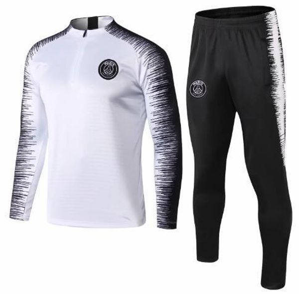 

2019 2020 psg pink tracksuit marseilles paris soccer training suit real madrid tracksuits mbappe lucas maillot de foot jacket kit, Black