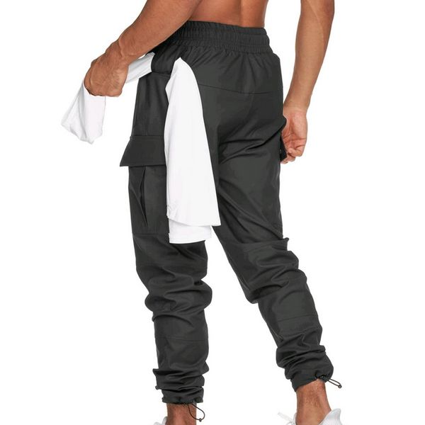 

cargo pants men black pocket harem joggers harajuku sweatpant casual fashion men trousers streetwear sweatpants hombre