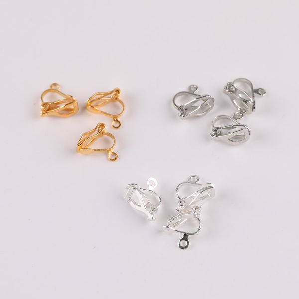 

diy jewelry accessories fake earrings triangle clip, Silver