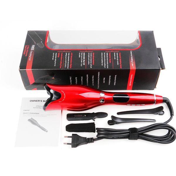 

2020 automatic air spin curl rotating magic beach waves hair curler roller ceramic negative ionic hair curling iron styling tool