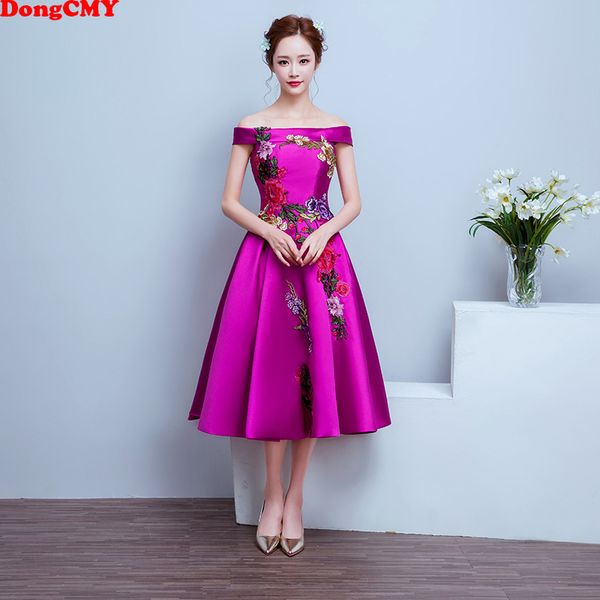 

dongcmy цветок короткие коктейльные платья vestidos халат новый элегантный вечернее платье выпускного вечера, White;black