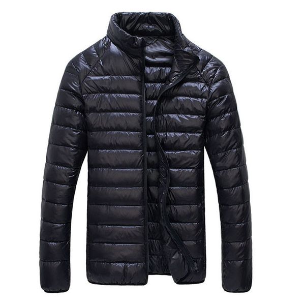 

81% white duck down jacket nice ultralight men winter duck down coat outwear parkas waterproof overcoat, Black