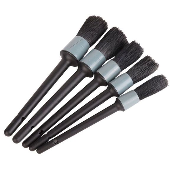 

5pcs car detailing brush natural boar hair cleaning brushes auto detail tools products 5pcs wheels dashboard car-styling accesso