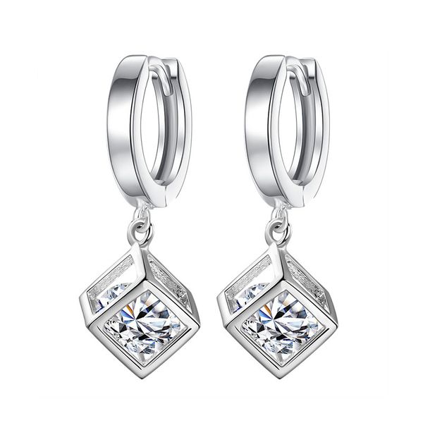 

Â earring brincos oorbellen geometric charming crystals square stud earrings for women statement new fashion elegant jewelry, Golden;silver