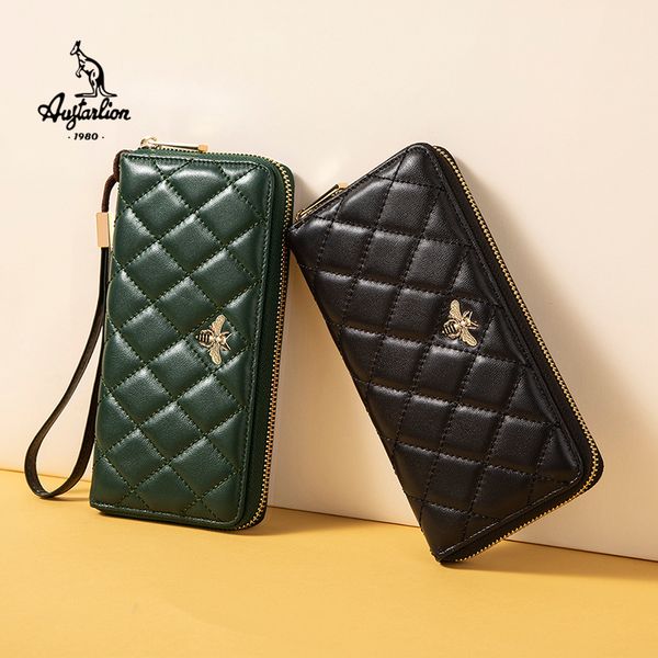 

new fashion women wallets long style multi-functional pocket purse fresh sheepskin female clutch card holder 2020 augtarlion, Red;black