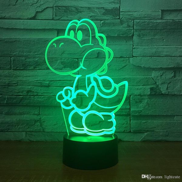 

Mario 3D LED USB лампа мультфильм игры Рисунок Супер Акриловая Новизна Рождество Освеще