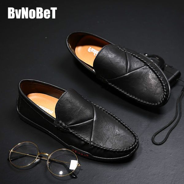 

bvnobet moccasin fashion personality shoes hard-wearing men's flats unique shoes for man suits mocasin hombre, Black