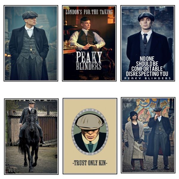 

posters and prints peaky blinders wall art wall decor white paper for living room home decoration 2002