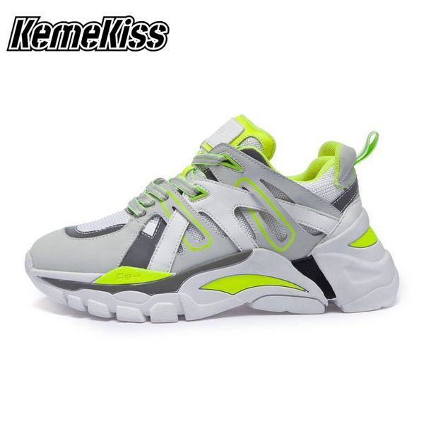 

kemekiss fashion sports spring real leather sneakers daily running shoes women club teen vacation fitness footwear size 35-39