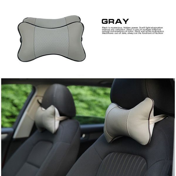 

2pcs/set car headrest neck pillow auto seat cover head neck rest cushion 4 seasons general danny leather car styling accessories