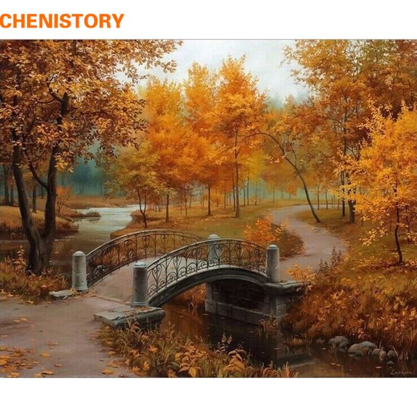 

paintings chenistory autumn landscape diy painting by numbers kits drawing acrylic paint on canvas for room artwork